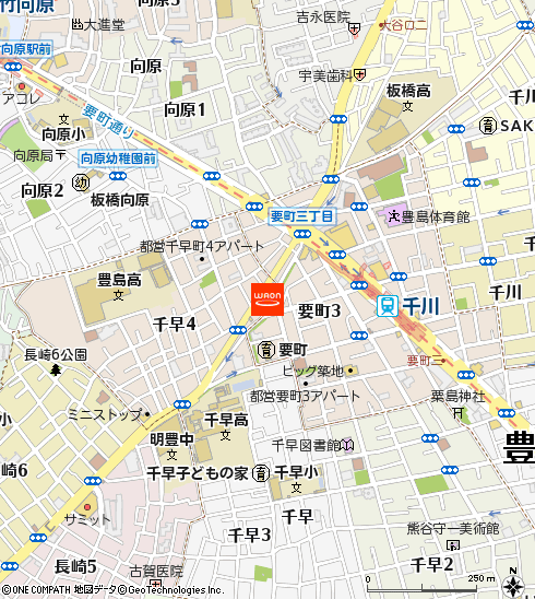 アコレ千川店付近の地図